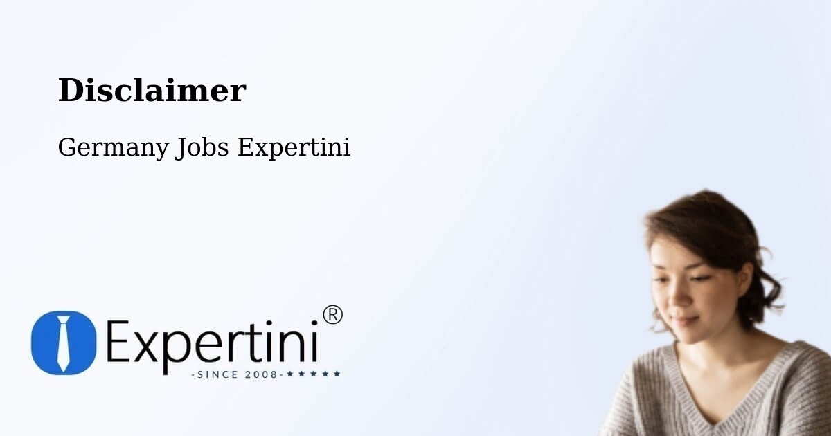 Disclaimer – Grasbrunn - Germany Jobs Expertini
